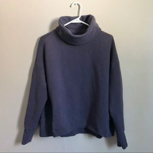 Shambhala Purple Ribbed Turtleneck Sweater